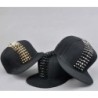Trendy baseball cap - flat snapback - with rivets - Hip Hop / Punk / Rock styleHats & Caps