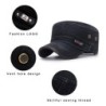 Retro flat hat with visor - washed cotton / leather-trimmedHats & Caps