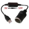 Car cigarette lighter socket - USB 5V To 12V - wiredCigarette lighters