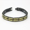 Trendy black / gold magnetic bracelet - stainless steel - unisex - 2 piecesBracelets