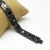 Trendy black / gold magnetic bracelet - stainless steel - unisex - 2 piecesBracelets