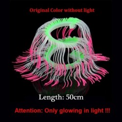Flexible silicone coral / anemone - glowing in dark - aquarium decorationAquarium