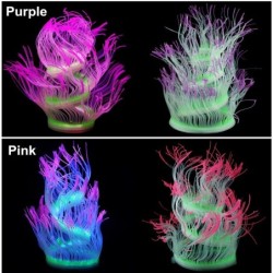Flexible silicone coral / anemone - glowing in dark - aquarium decorationAquarium