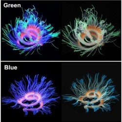 Flexible silicone coral / anemone - glowing in dark - aquarium decorationAquarium