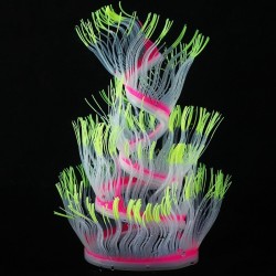 Flexible silicone coral / anemone - glowing in dark - aquarium decorationAquarium