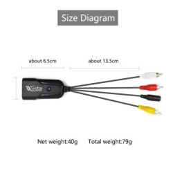 Mini HDMI to AV converter - adapter cable - for monitor L/R Video HDMI2AV HD - NTSC PALCables