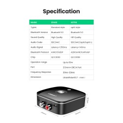 UGREEN - Bluetooth 5.0 RCA receiver - aptX LL 3.5mm jack - Aux - wireless adapterSplitters