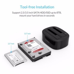 ORICO 2.5 - 3.5 Inch Hard Drive Docking Station USB 3 - Dual-bay HDD - SSD Hard DriveHard drives