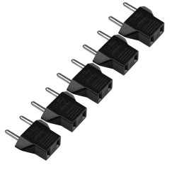 US to EU - flat to round - plug adapter - converter - 5 piecesPlugs