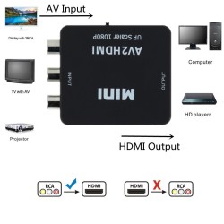 AV to HDMI AV2HDMI converter adapter 1080pSplitters