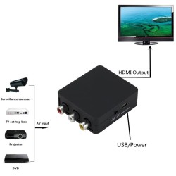 AV to HDMI AV2HDMI converter adapter 1080pSplitters