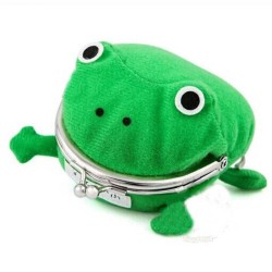 Frog shaped kids purse - wallet for coins- plushPurses