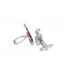 Red & silver violin cufflinksCufflinks
