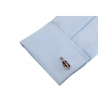 Red & silver violin cufflinksCufflinks