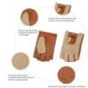 Luxurious sheepskin gloves - knitted - half fingers designGloves