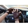 Luxurious sheepskin gloves - knitted - half fingers designGloves