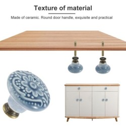 Vintage furniture ceramic knobs - handles - for cabinets / drawers - 10 piecesFurniture