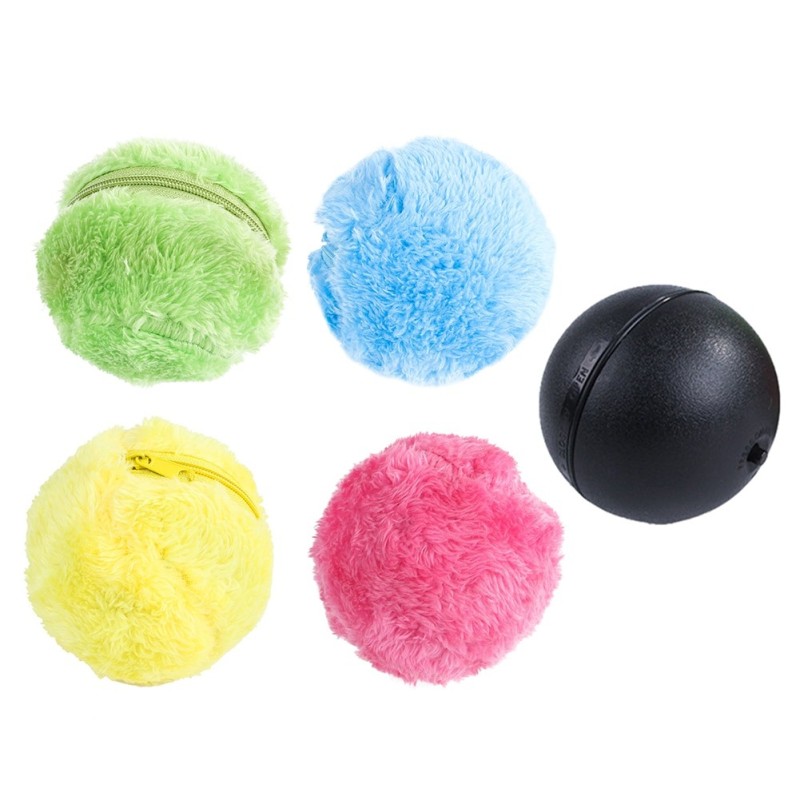 Magic electric ball - battery powered - with plush cover - pets toy - 5 piecesToys
