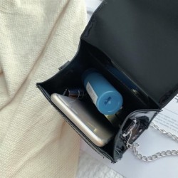 Fashionable small shoulder bag - with rhinestones / chain strapBags