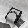 Fashionable small shoulder bag - with rhinestones / chain strapBags