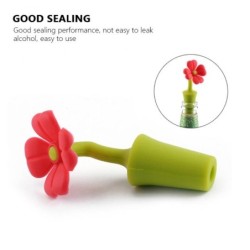 Wine bottle stopper - silicone - flowers shapedBar supply