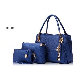 Luxurious leather bags - set 3 piecesSets