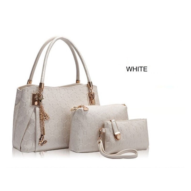 Luxurious leather bags - set 3 piecesSets