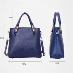 Fashionable leather bags - big handbag / shoulder bag / clutch bag / wallet - 4 pieces setSets