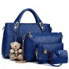 Fashionable leather bags - big handbag / shoulder bag / clutch bag / wallet - 4 pieces setSets