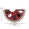 Elegant brooch - with red crystal watermelonBrooches