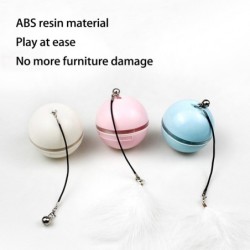 Interactive toy for dogs / cats - ball with light / sound / feather - USBToys