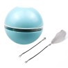 Interactive toy for dogs / cats - ball with light / sound / feather - USBToys