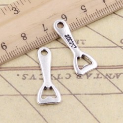 Beer bottle opener - silver antique pendants - for jewellery making - 20 piecesBracelets