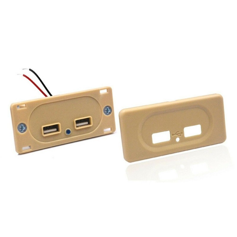 Car charger - dual USB ports - socket with blue LED indicator - DC5V/3.1A - 12VInterior accessories