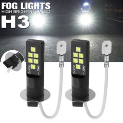 Car fog / DRL light - LED bulb - H3 - DC12V 3030 SMD 6000K white - 2 piecesDaytime Running Lights (DRL)