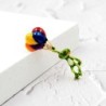 Fashionable brooch with green frog / colorful balloonsBrooches
