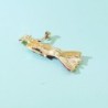 Fashionable brooch - a woman in a blue dress with a crystal handbagBrooches
