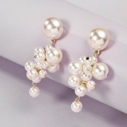 Elegant strands pearl drop earringsEarrings