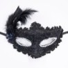 Sexy Venetian lace eye mask - with feathers / crystalMasks