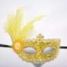 Sexy Venetian lace eye mask - with feathers / crystalMasks