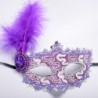 Sexy Venetian lace eye mask - with feathers / crystalMasks