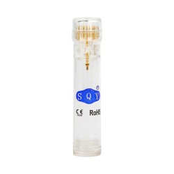 Derma roller - titanium tips - microneedle 0.25mm - gold - reusableSkin
