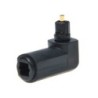 Digital optical audio cable - adapter - male to female - 90 degree right angle - 360 rotatable - for Toslink optical cableCables