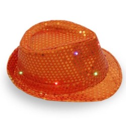 Retro disco hat - LED - glowing - with sequins / glitterHats & Caps