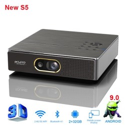 WZATCO S5 - mini DLP 3D projector - 4K - 5G - WIFI - Smart Android 9- full HD - 1080PProjectors