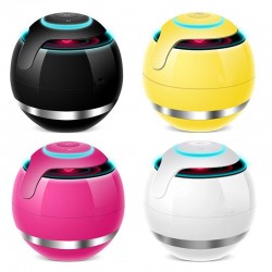 Bluetooth - mini round speaker - LED - with subwoofer - Hi-Fi - TF - FM - AUX - magic ballBluetooth speakers