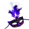 Sexy Venetian eye mask - with feathers / luminous LED - masquerade / HalloweenMasks