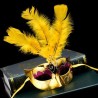 Fashionable Venetian eye mask - with feathers - sexy fox - masquerades / HalloweenMasks