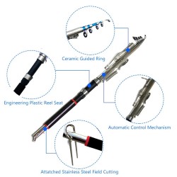 Automatic / telescopic fishing rod - glass fiberFishing rods