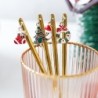 Small long handle spoon - with christmas decoration - tea / coffee / desserts - 1 pieceCutlery